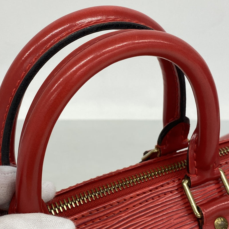 【6fa1398-k】ルイヴィトン ハンドバッグ エピ スピーディ25 M43017 カスティリアンレッド【中古】レディース