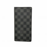 【6fa1401-k】ルイヴィトン 長札入れ ダミエ・グラフィット ポルトフォイユロン N62227 ブラック【中古】メンズ