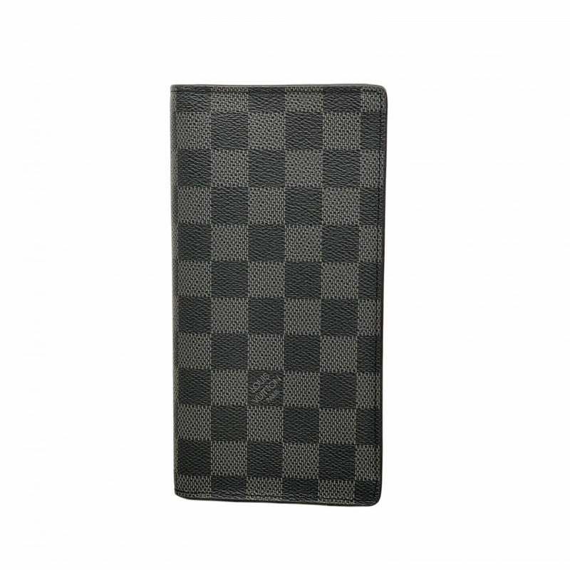 【6fa1401-k】ルイヴィトン 長札入れ ダミエ・グラフィット ポルトフォイユロン N62227 ブラック【中古】メンズ