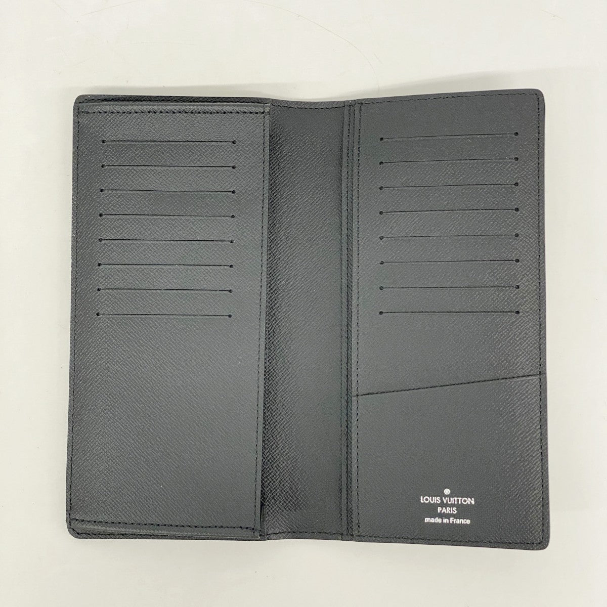 【6fa1401-k】ルイヴィトン 長札入れ ダミエ・グラフィット ポルトフォイユロン N62227 ブラック【中古】メンズ