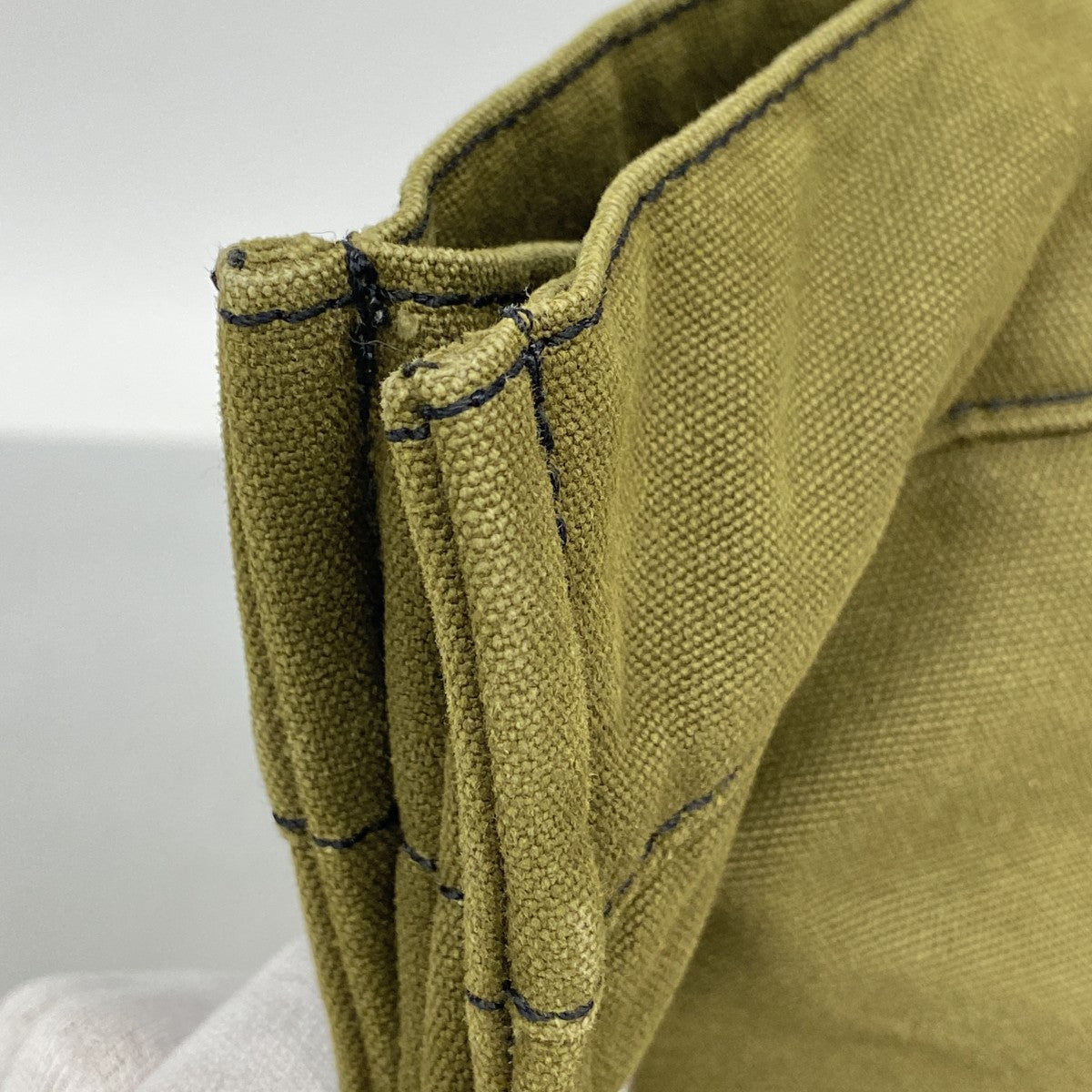 【6fa1424-k】エルメス トートバッグ フールトゥMM キャンバス ブラック カーキ シルバー金具【中古】レディース