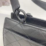 【6fa1426-k】シャネル トートバッグ マトラッセ キャビアスキン ブラック【中古】レディース