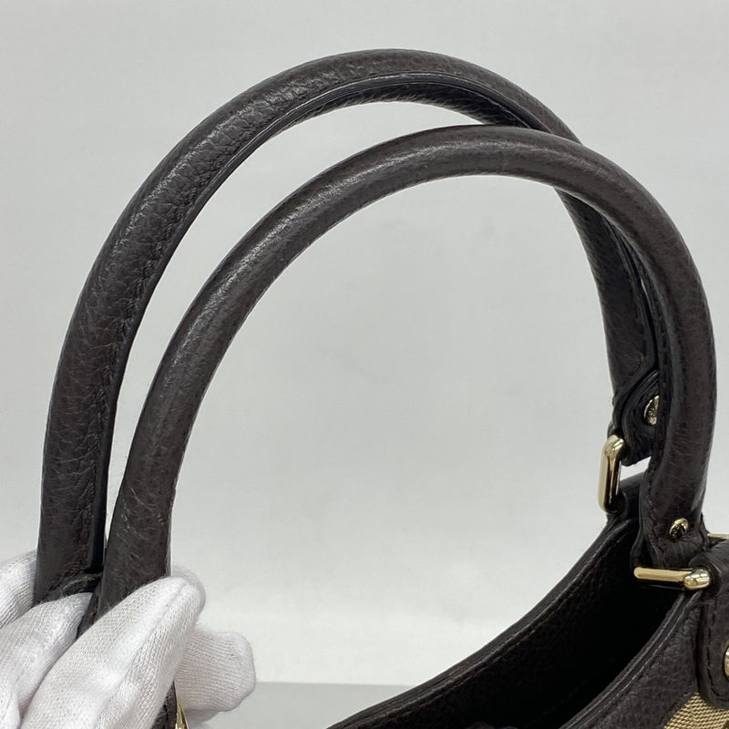 【6fa1427-k】グッチ トートバッグ GGキャンバス スーキー 267802 キャンバス ブラウン ゴールド金具【中古】レディース