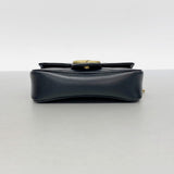 【6fa1428-k】グッチ ショルダーウォレット GGマーモント 476433 レザー ブラック ゴールド金具【中古】レディース