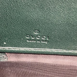【6fa1429-k】グッチ 長財布 マイクログッチシマ 307987 レザー グリーン シルバー金具【中古】メンズ レディース ユニセックス