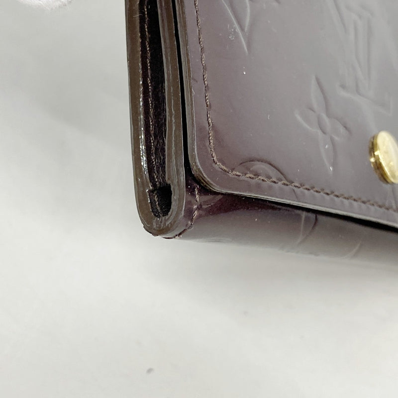 【6fa1432-k】ルイヴィトン カードケース ヴェルニ アンヴェロップカルトドゥヴィジット M91409 アマラント【中古】レディース