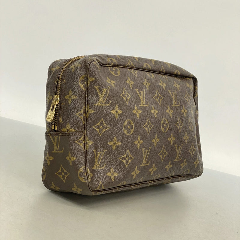 【6fa1438】ルイヴィトン ポーチ モノグラム トゥルーストワレット27 M45722 ブラウン【中古】レディース