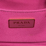 【6fa1445-k】プラダ トートバッグ カナパ キャンバス ピンク ゴールド金具 2wayバッグ【中古】レディース