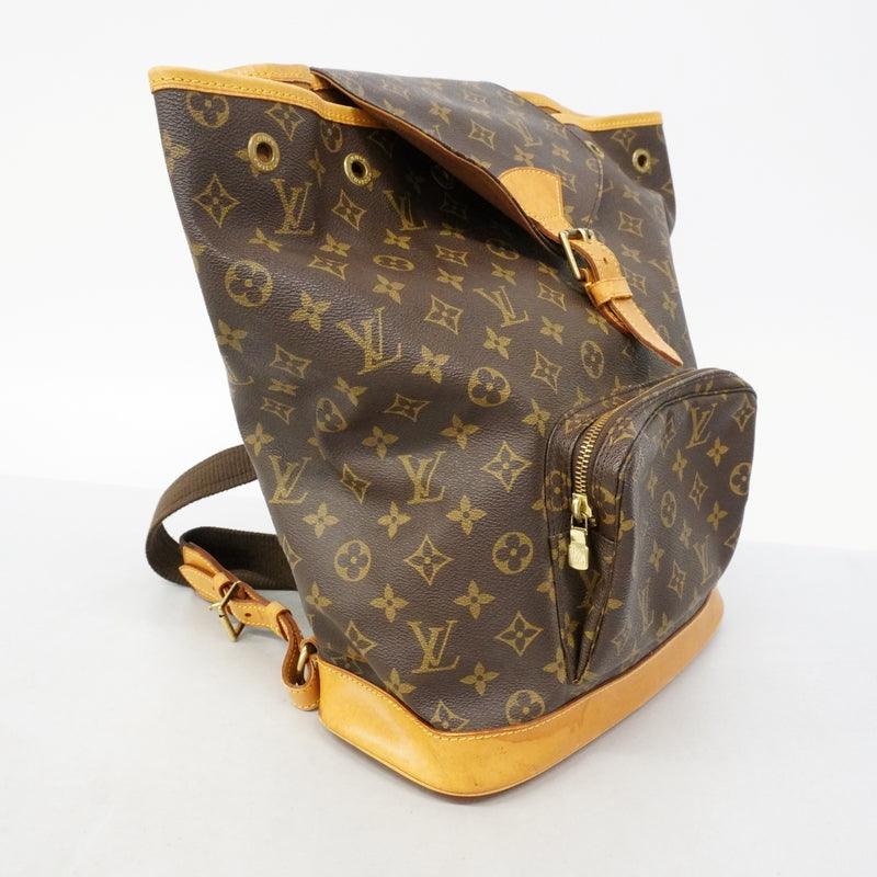 【6fa1454】ルイヴィトン リュック・デイパック モノグラム モンスリGM M51135 ブラウン【中古】レディース