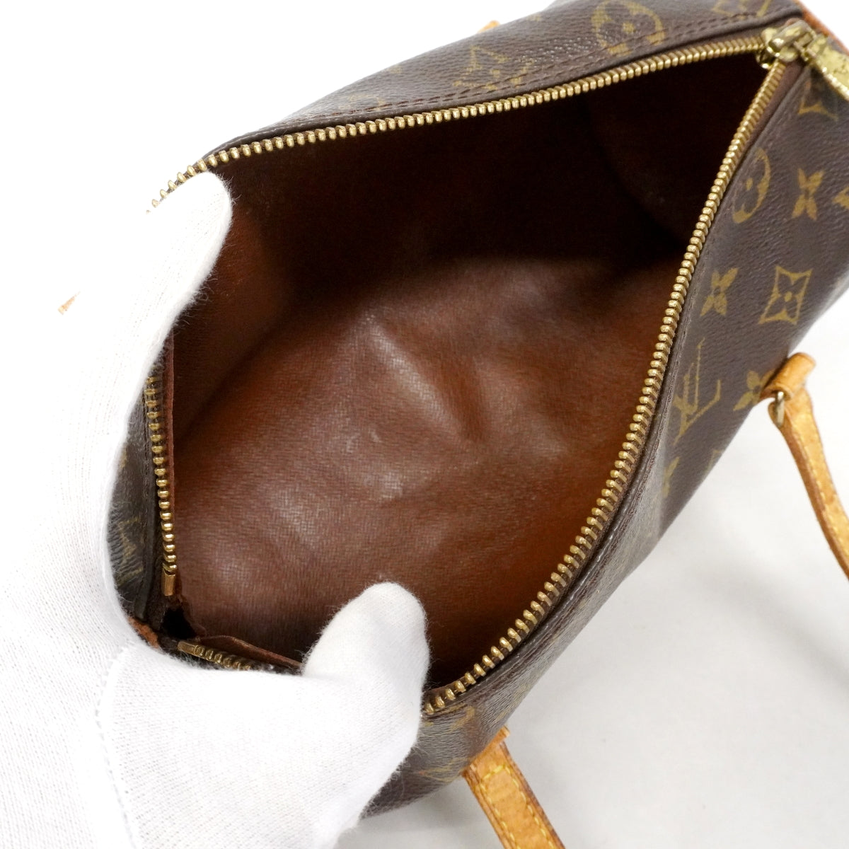 【6fa1457】ルイヴィトン ハンドバッグ モノグラム パピヨン28 M51386 ブラウン【中古】レディース