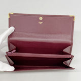 【6fa1466】カルティエ 長財布 マスト レザー ボルドー ゴールド金具【中古】レディース