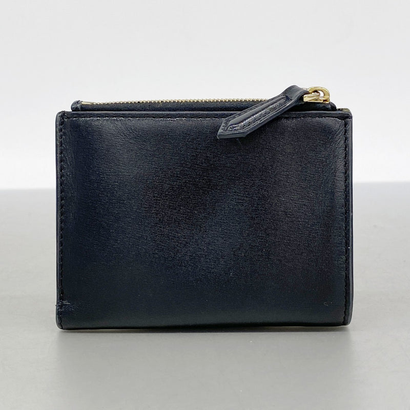 【6fa1467】フェンディ 財布 レザー ブラック ゴールド金具【中古】レディース