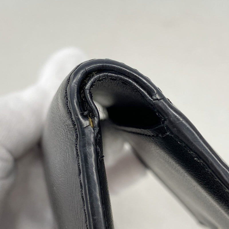 【6fa1467】フェンディ 財布 レザー ブラック ゴールド金具【中古】レディース