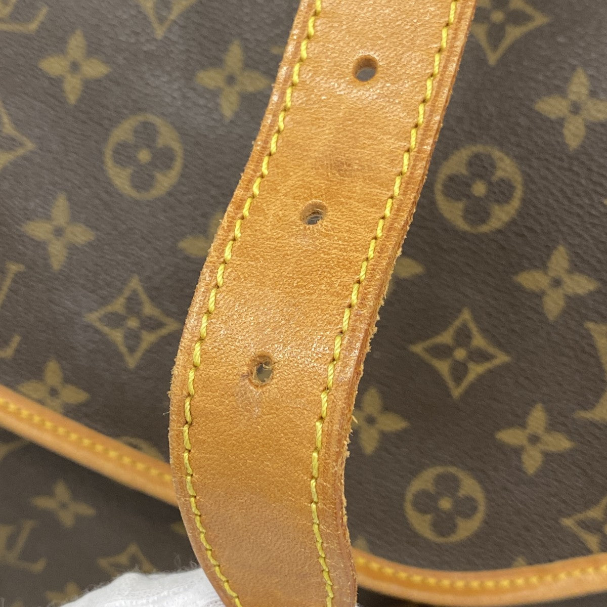 【6fa1485】ルイヴィトン ショルダーバッグ モノグラム ソミュール35 M42254 ブラウン【中古】レディース