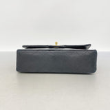 【6fa1493】シャネル ショルダーバッグ マトラッセ Wフラップ Wチェーン ラムスキン ブラック ゴールド金具【中古】レディース