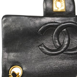 【6fa1505】シャネル ショルダーバッグ ミニマトラッセ チェーンショルダー ラムスキン ブラック ゴールド金具【中古】レディース