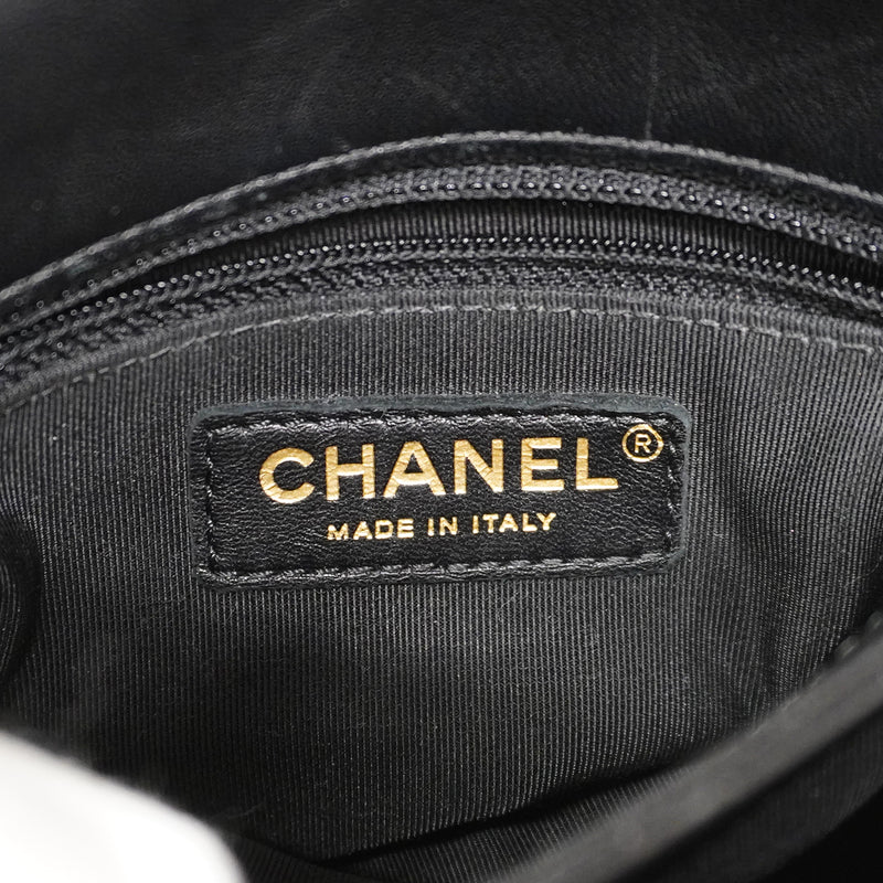 【6fa1506】シャネル ショルダーバッグ マトラッセ チェーンショルダー ラムスキン ブラック ゴールド金具 2wayバッグ【中古】レディース