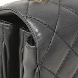 【6fa1506】シャネル ショルダーバッグ マトラッセ チェーンショルダー ラムスキン ブラック ゴールド金具 2wayバッグ【中古】レディース