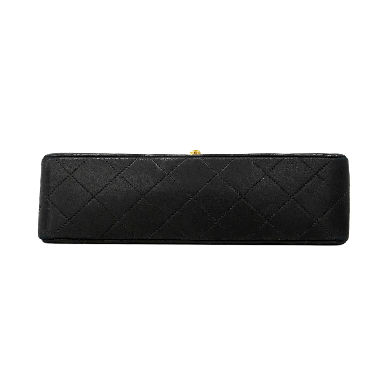 【6fa1508】シャネル ショルダーバッグ マトラッセ Wフラップ Wチェーン ラムスキン ブラック ゴールド金具【中古】レディース