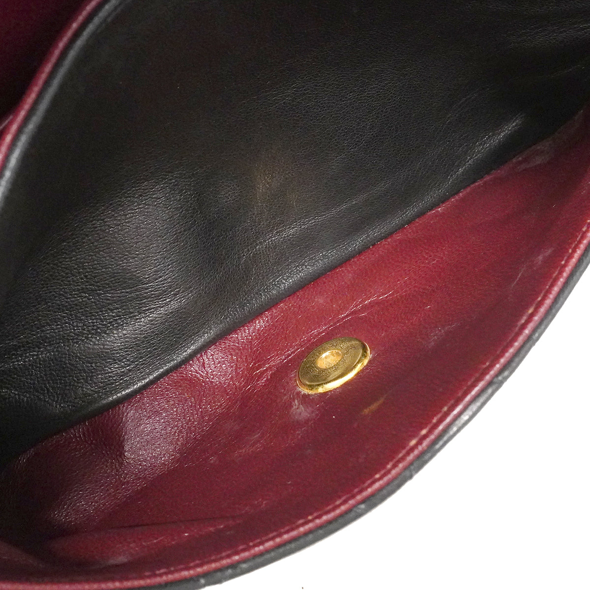 【6fa1508】シャネル ショルダーバッグ マトラッセ Wフラップ Wチェーン ラムスキン ブラック ゴールド金具【中古】レディース