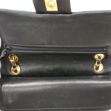 【6fa1508】シャネル ショルダーバッグ マトラッセ Wフラップ Wチェーン ラムスキン ブラック ゴールド金具【中古】レディース