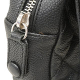 【6fa1509】シャネル ショルダーバッグ マトラッセ Wチェーン キャビアスキン ブラック シルバー金具【中古】レディース