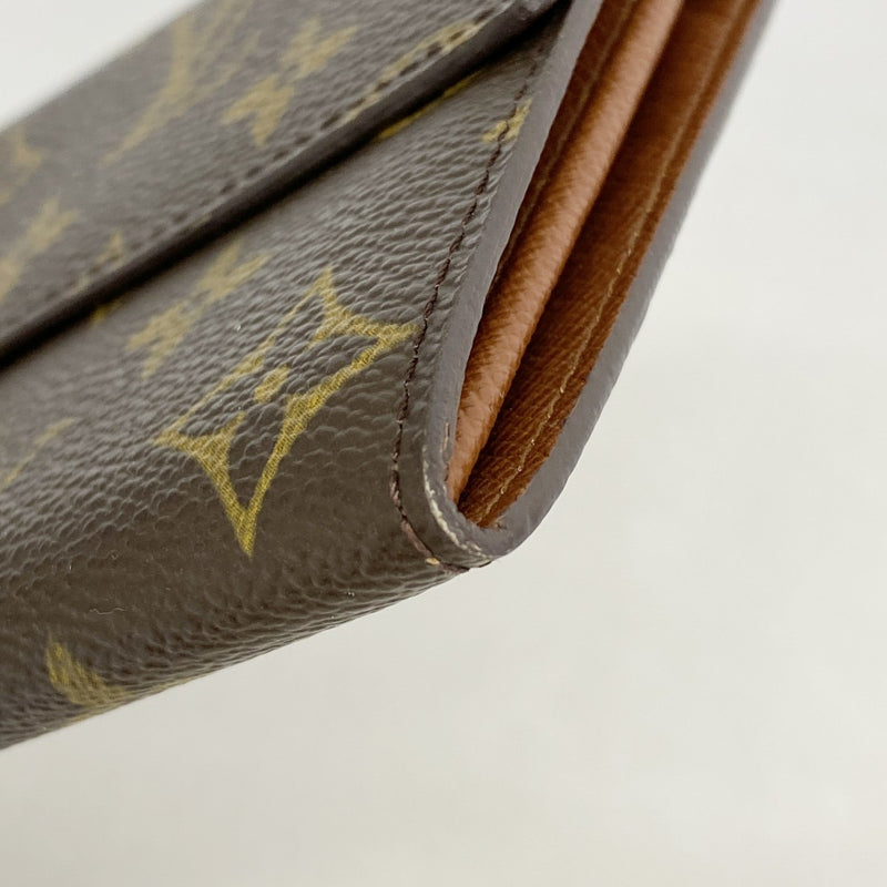 【6fa1529】ルイヴィトン 長財布 モノグラム ポシェットポルトモネクレディ M61725 ブラウン【中古】レディース