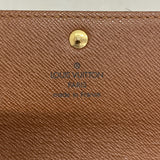 【6fa1529】ルイヴィトン 長財布 モノグラム ポシェットポルトモネクレディ M61725 ブラウン【中古】レディース