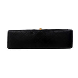 【6fa1535】シャネル ショルダーバッグ マトラッセ Wフラップ Wチェーン ラムスキン ブラック ゴールド金具【中古】レディース