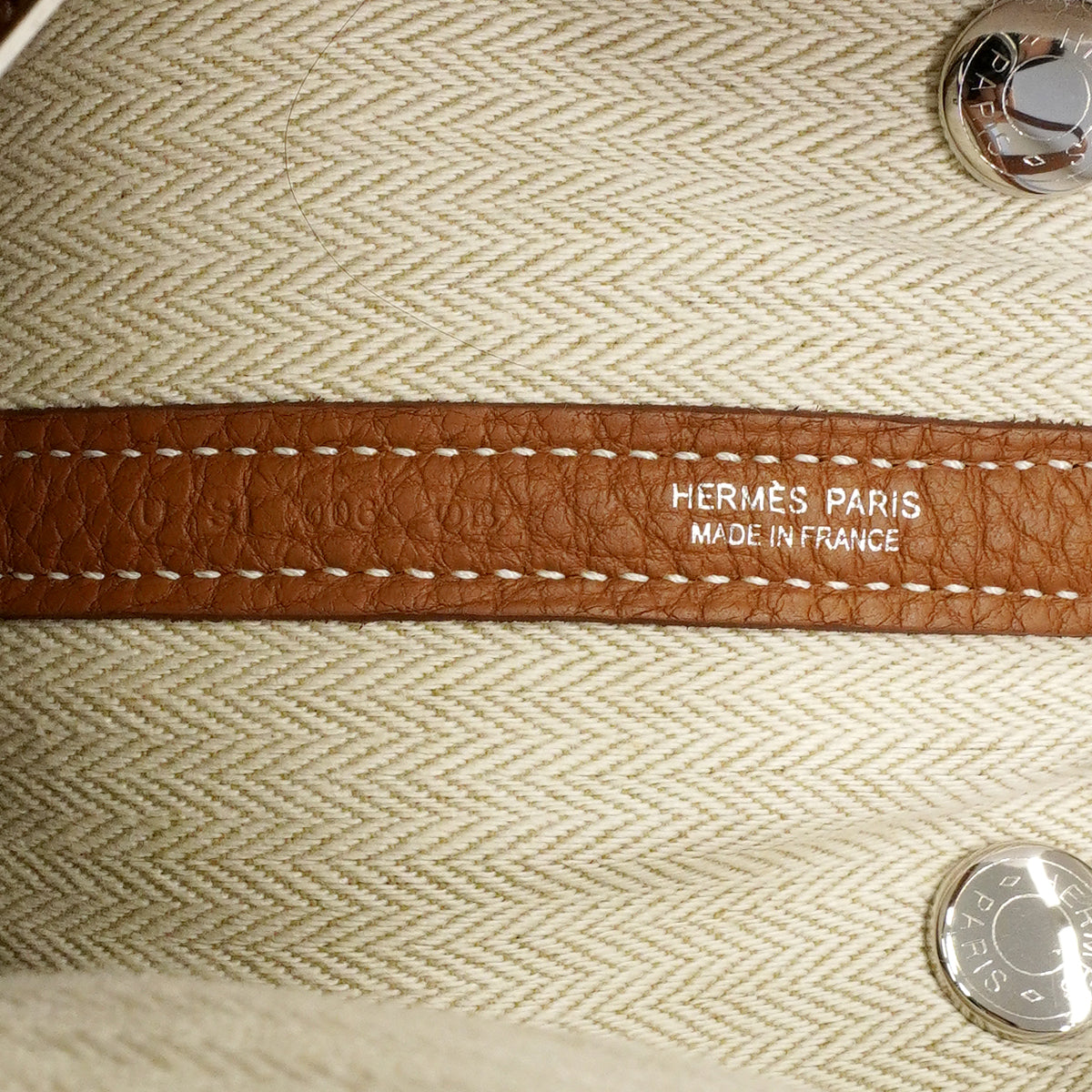 【6fa1539】エルメス トートバッグ ガーデンパーティTPM ネゴンダ ゴールド シルバー金具 U刻印【中古】レディース