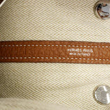 【6fa1539】エルメス トートバッグ ガーデンパーティTPM ネゴンダ ゴールド シルバー金具 U刻印【中古】レディース