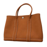 【6fa1539】エルメス トートバッグ ガーデンパーティTPM ネゴンダ ゴールド シルバー金具 U刻印【中古】レディース