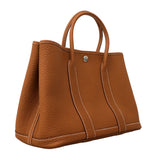 【6fa1539】エルメス トートバッグ ガーデンパーティTPM ネゴンダ ゴールド シルバー金具 U刻印【中古】レディース