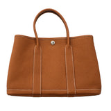 【6fa1539】エルメス トートバッグ ガーデンパーティTPM ネゴンダ ゴールド シルバー金具 U刻印【中古】レディース