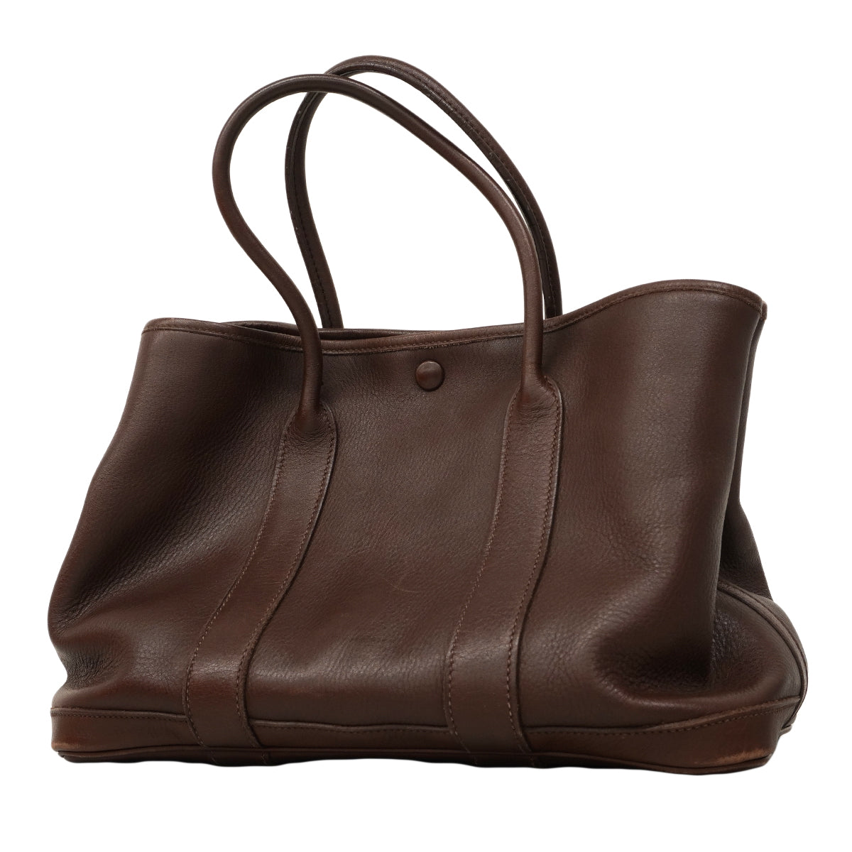 【6fa1541-h】エルメス トートバッグ ガーデンツイリーTPM スイフト ハバナ シルバー金具 □J刻印【中古】レディース