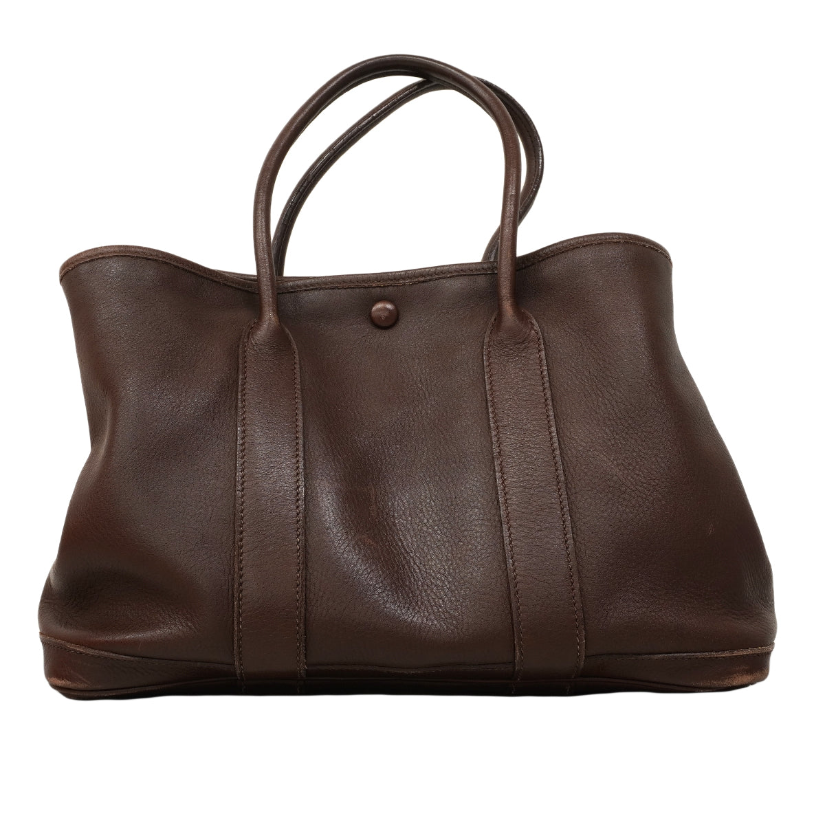 【6fa1541-h】エルメス トートバッグ ガーデンツイリーTPM スイフト ハバナ シルバー金具 □J刻印【中古】レディース