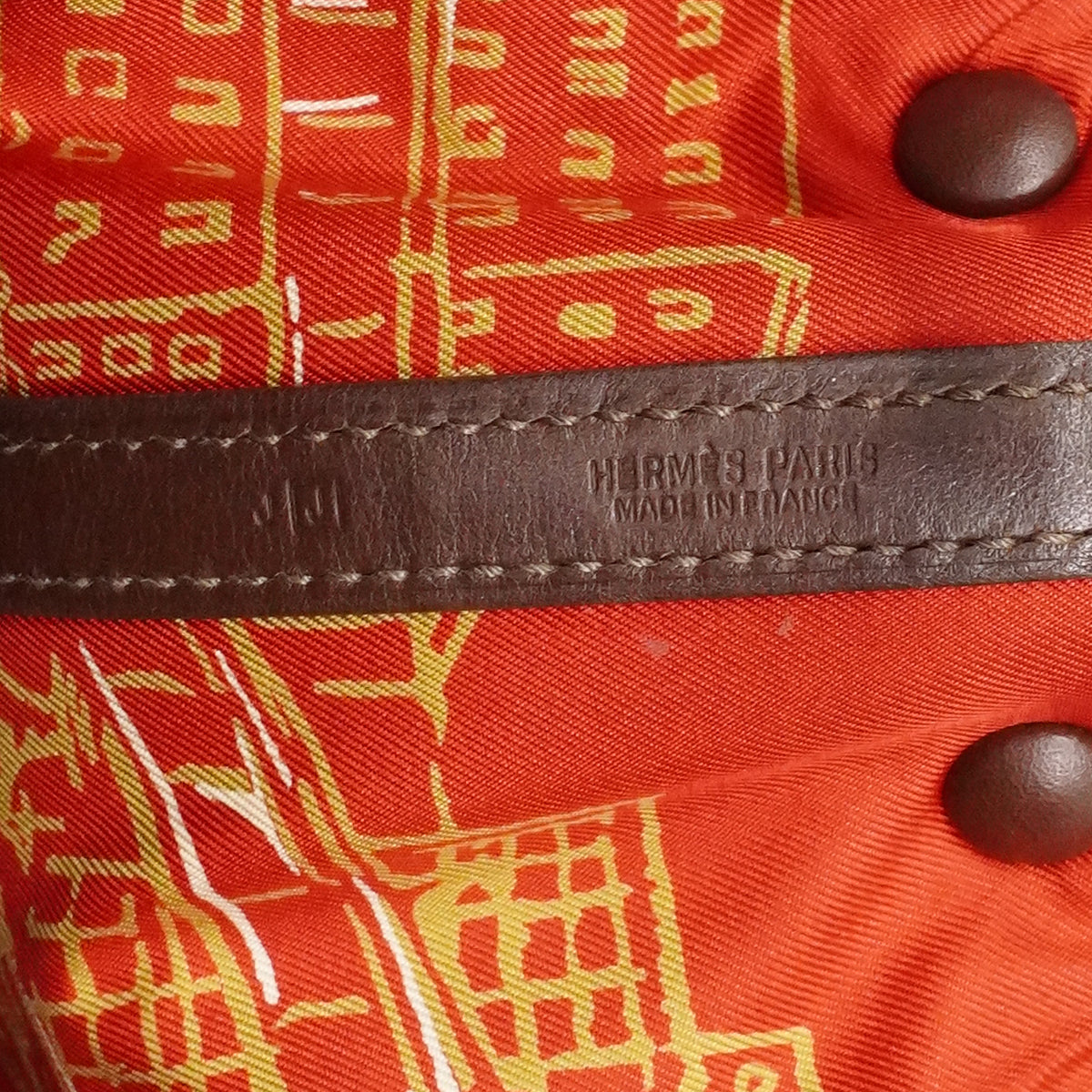 【6fa1541-h】エルメス トートバッグ ガーデンツイリーTPM スイフト ハバナ シルバー金具 □J刻印【中古】レディース