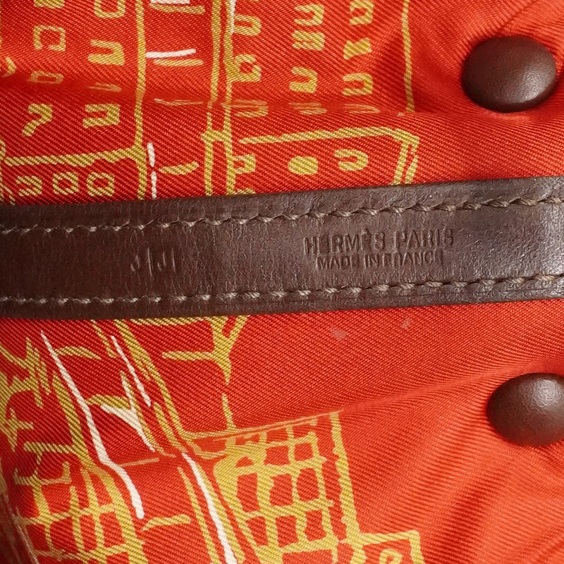 【6fa1541-h】エルメス トートバッグ ガーデンツイリーTPM スイフト ハバナ シルバー金具 □J刻印【中古】レディース