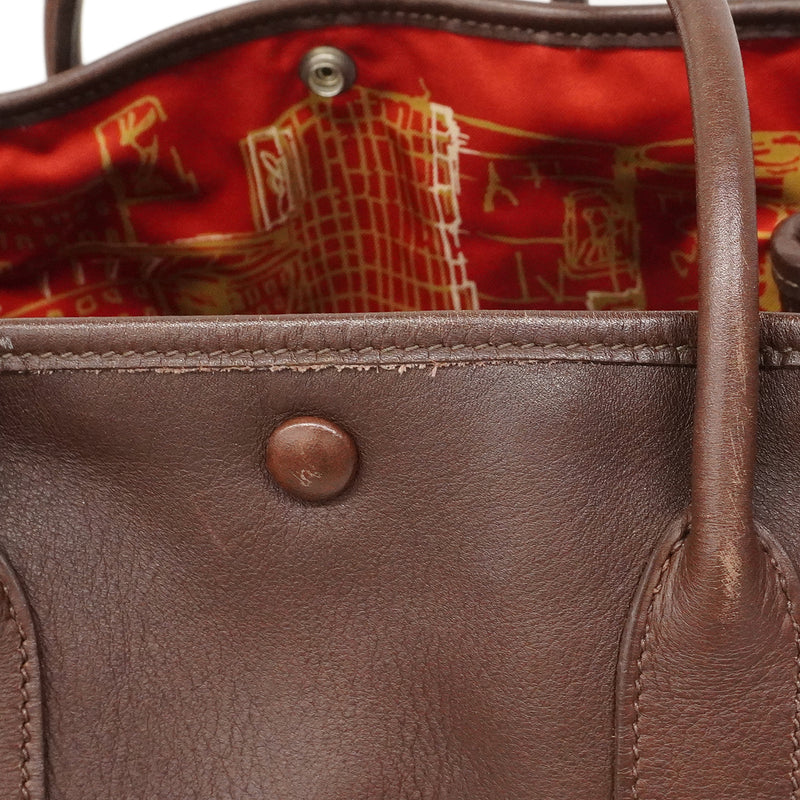 【6fa1541-h】エルメス トートバッグ ガーデンツイリーTPM スイフト ハバナ シルバー金具 □J刻印【中古】レディース