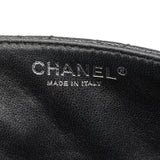 【6fa1546】 ショルダーバッグ マトラッセ チェーンショルダー イーストウエスト キャビアスキン ブラック シルバー金具【中古】レディース