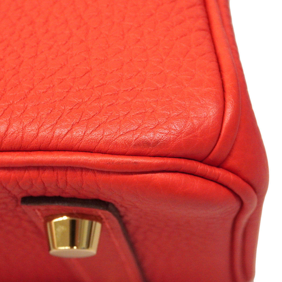 【6fa1548-g】エルメス ハンドバッグ バーキン25 トゴ ルージュピヴォワンヌ ゴールド金具 T刻印【中古】レディース