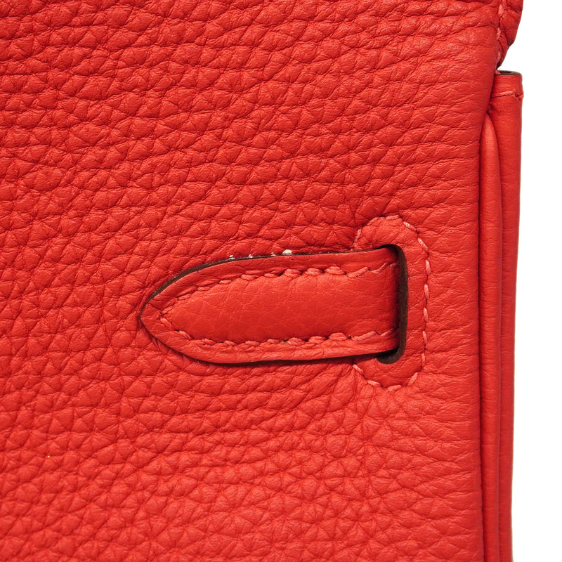 【6fa1548-g】エルメス ハンドバッグ バーキン25 トゴ ルージュピヴォワンヌ ゴールド金具 T刻印【中古】レディース