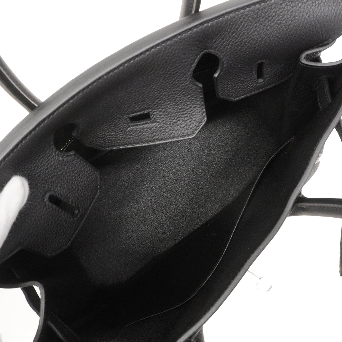【6fa1551-g】エルメス ハンドバッグ バーキン30 トゴ ブラック シルバー金具 K刻印【中古】レディース
