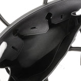 【6fa1551-g】エルメス ハンドバッグ バーキン30 トゴ ブラック シルバー金具 K刻印【中古】レディース