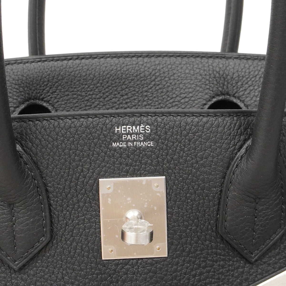 【6fa1551-g】エルメス ハンドバッグ バーキン30 トゴ ブラック シルバー金具 K刻印【中古】レディース