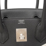 【6fa1551-g】エルメス ハンドバッグ バーキン30 トゴ ブラック シルバー金具 K刻印【中古】レディース