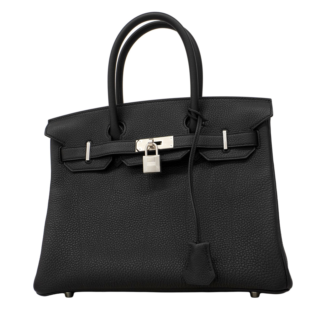 【6fa1551-g】エルメス ハンドバッグ バーキン30 トゴ ブラック シルバー金具 K刻印【中古】レディース