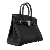 【6fa1551-g】エルメス ハンドバッグ バーキン30 トゴ ブラック シルバー金具 K刻印【中古】レディース