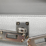 【6fa1553-g】エルメス ハンドバッグ ミニケリー2 シェーブル シャムキラ アルジャン シルバー金具 K刻印 2wayバッグ【中古】レディース