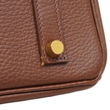 【6fa1555】エルメス ハンドバッグ バーキン35 アルデンヌ マロン ゴールド金具 □F刻印【中古】レディース